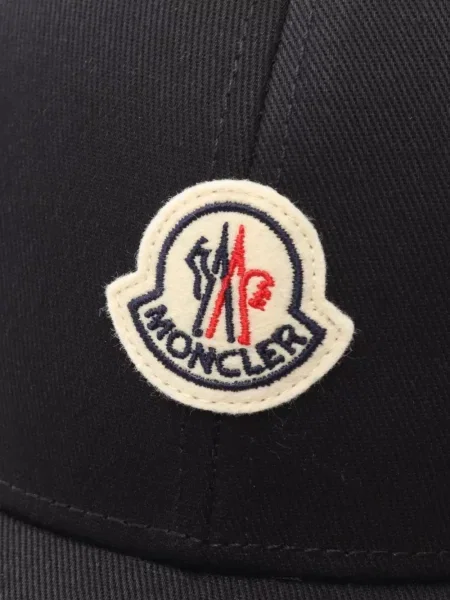 Κασκέτο Moncler με αυτόγραφο μαύρο