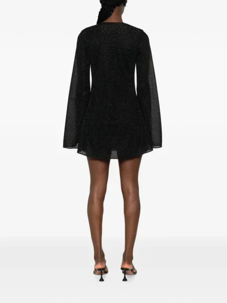 Rochie mini Oseree cu decolteu în V negru