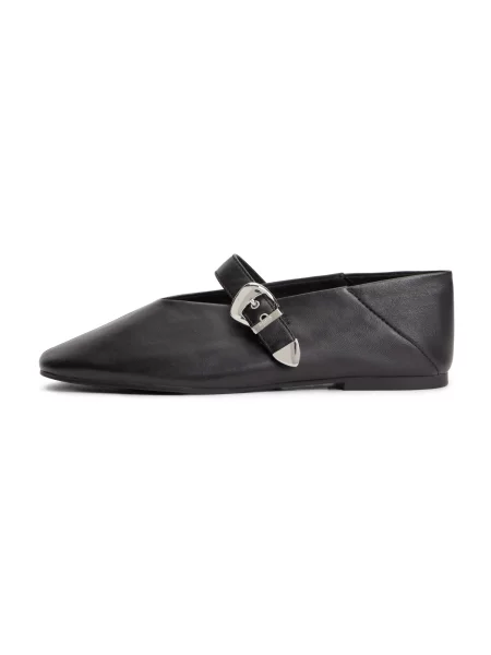 Tommy Jeans Balerini cu curea glezna negru