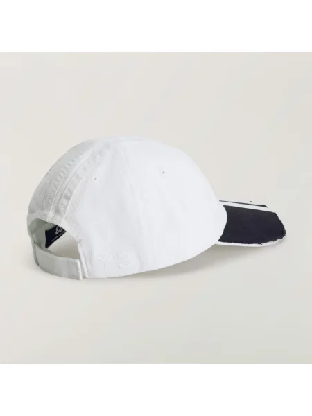 Czapka z daszkiem Y-3 w paski biała