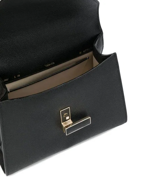 Geanta de piele Valextra din piele negru