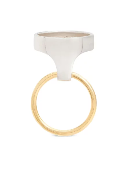 Inel Courreges cu imprimeu geometric