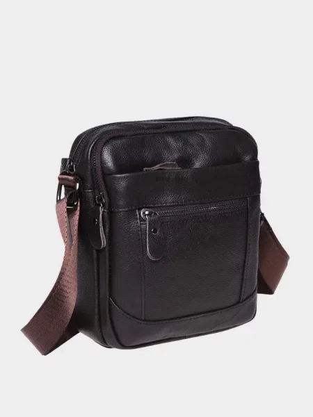 Кожаная сумка кросс-боди Borsa Leather коричневая