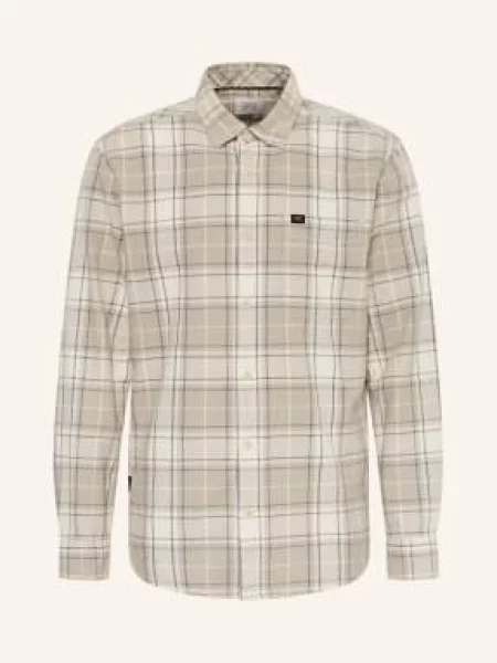 Camel Active Košile Regular Fit černošedá / krémová / tmavě šedá