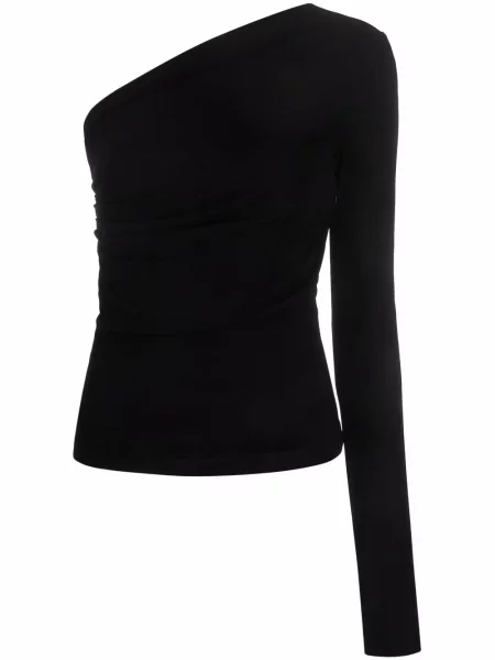 Top Dsquared2 cu un umăr gol lung negru