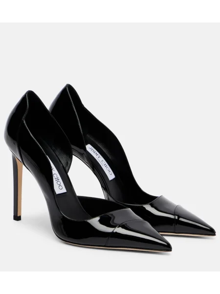 Pantofi cu toc Jimmy Choo din piele de lac negru