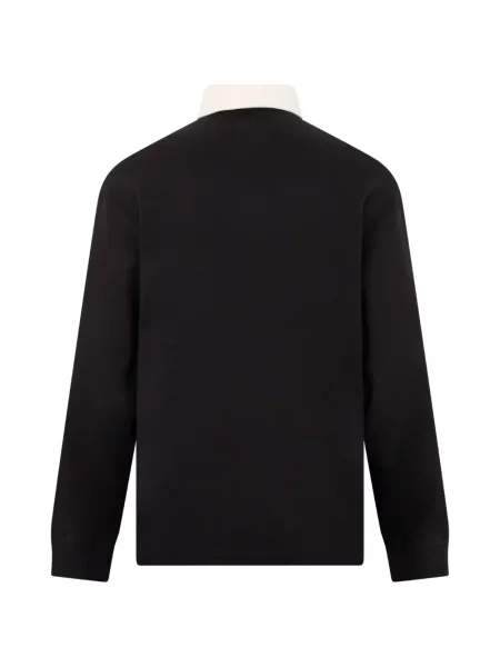 Tricou polo Boss cu autograf negru