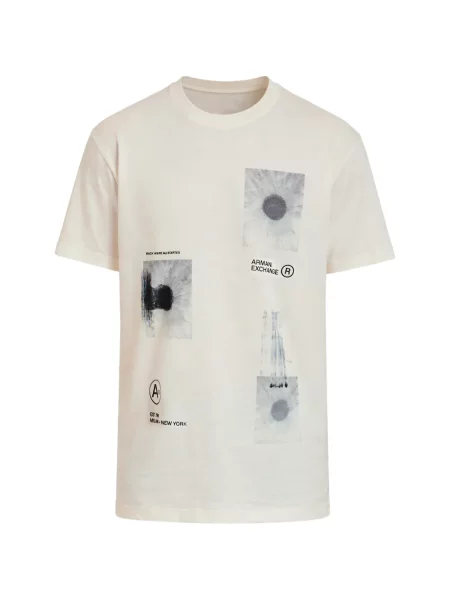 Grafic tricou Armani Exchange cu imagine cu decolteu rotund