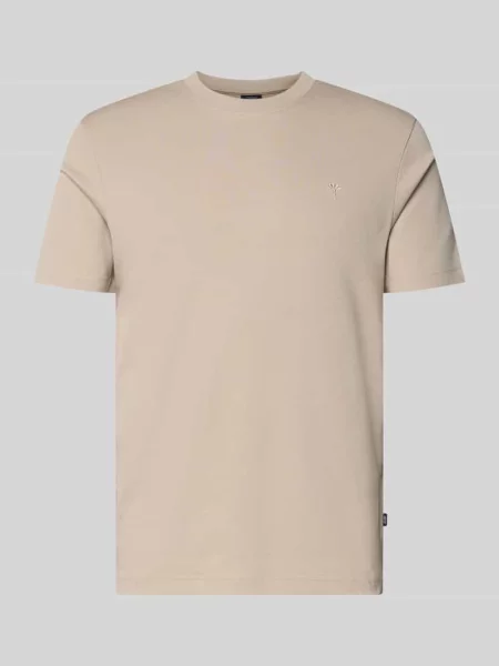 T-shirt z Wyhaftowane logo Model Priamo' Joop! Collection beżowa