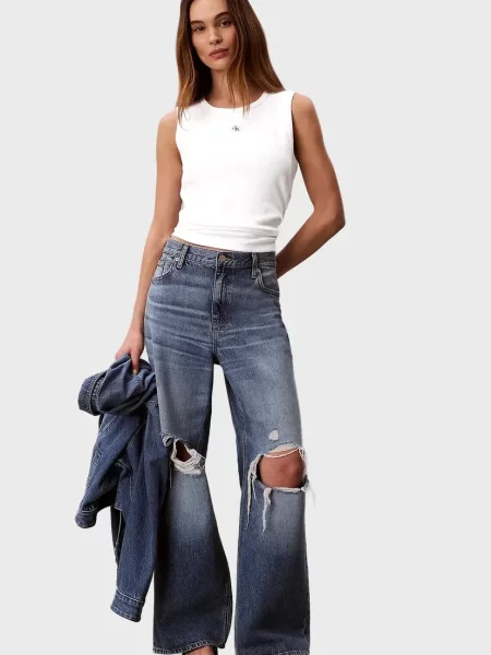 Детский топ Calvin Klein Jeans белый