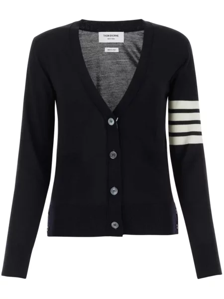 Cardigan Thom Browne de lână albastru