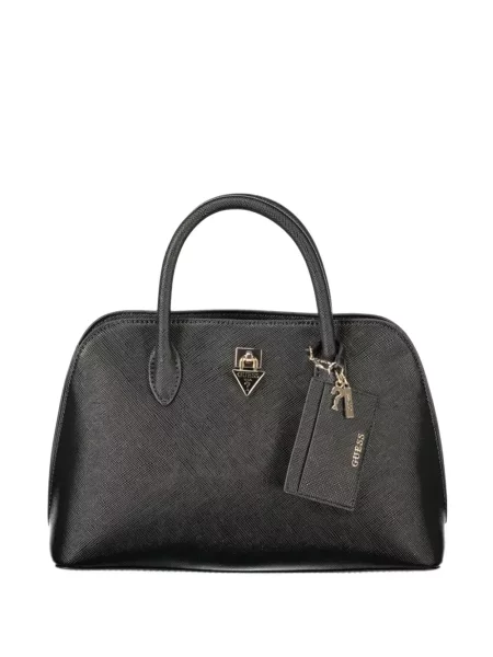 Geantă shopper Guess cu autograf negru