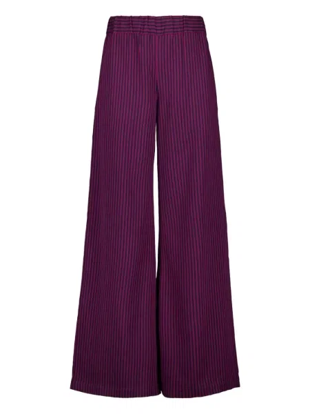 Pantaloni Paula cu dungi roșu