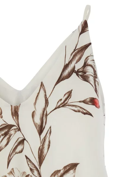 Top Semicouture cu model floral cu imagine alb
