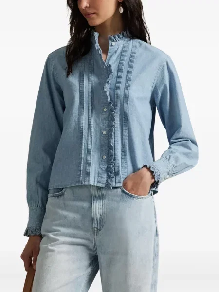Kostkovaná dlouhá kšiltovka Polo Ralph Lauren bez rukávů modrá