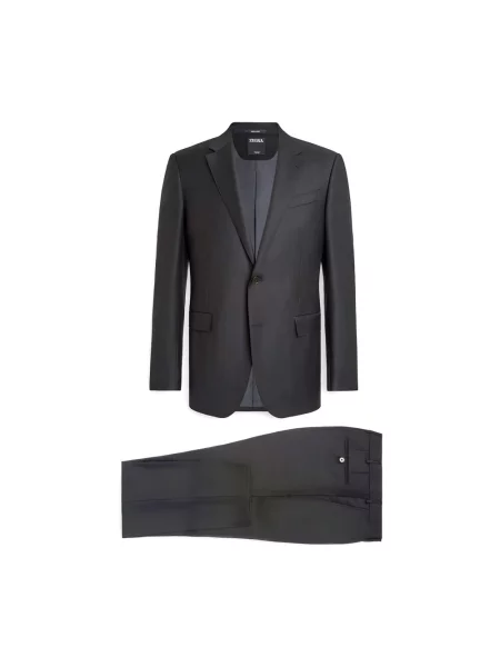 Garnitur Zegna wełniany czarny