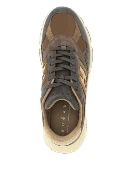 Sneakerși Hogan din piele de căprioară maro
