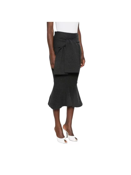 Spódnica midi Jacquemus szara