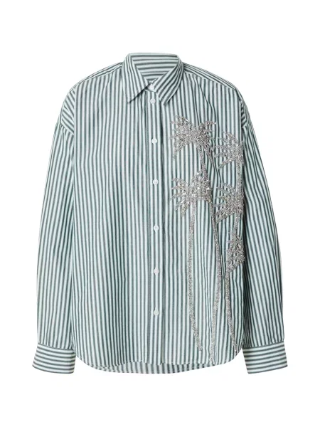 Essentiel Antwerp Bluză KASPER verde / negru alb
