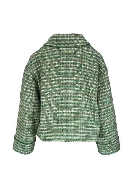 Geacă Carolina Herrera din tweed verde