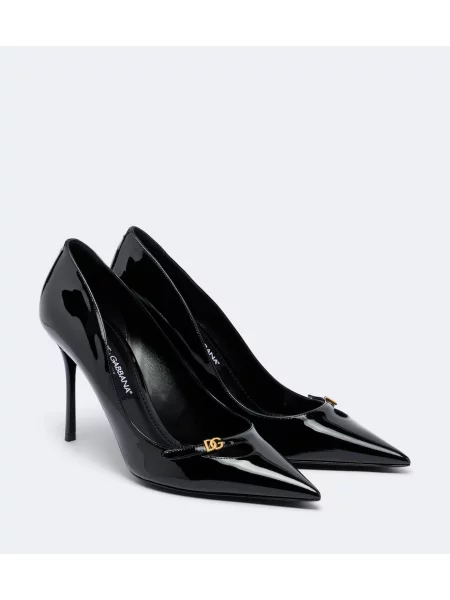 Pantofi cu toc Dolce&gabbana din piele de lac negru