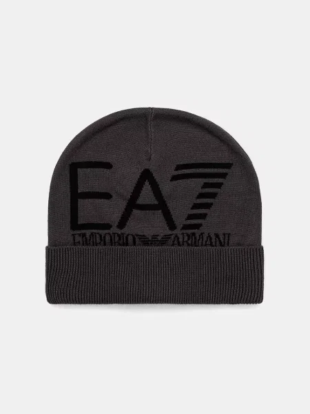 Czapka Ea7 Emporio Armani z logo szara