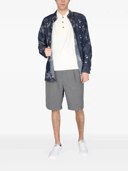 Cămașă Engineered Garments cu broderie albastru