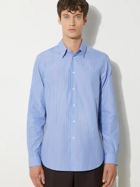 Košile Paul Smith regular s klasickým límcem modrá