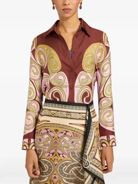 Cămașă copii La Doublej maro