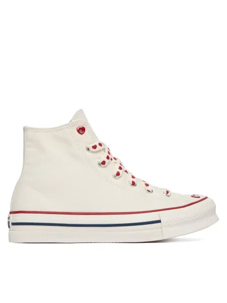 Plátěnky Converse Chuck Taylor All Star Lift Platform Hearts Écru