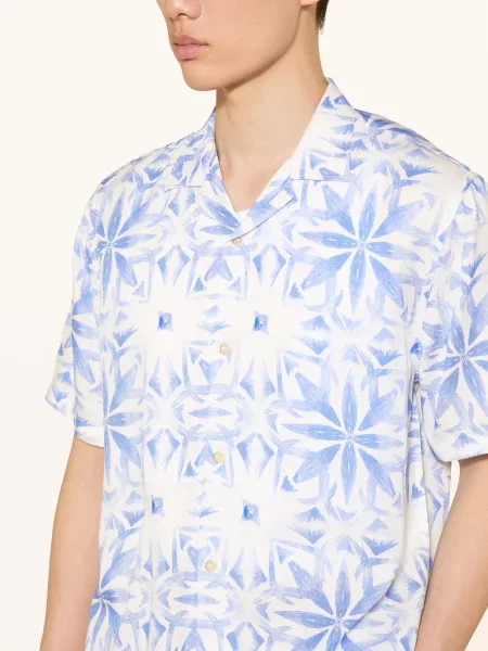 Colours & Sons Letní Košile Greek Tile Regular Fit / modrá bílá