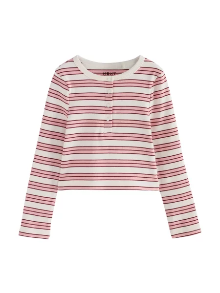Next Tricou roz / roșu bordeaux alb