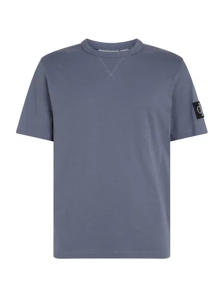 Tricou Calvin Klein Jeans scurt albastru