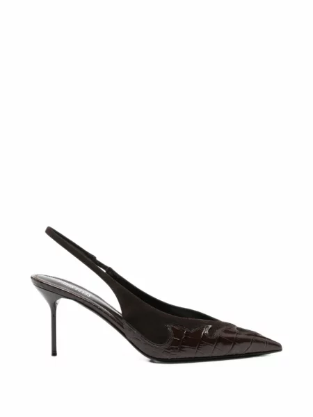 Pantofi cu toc Paris Texas slingback maro