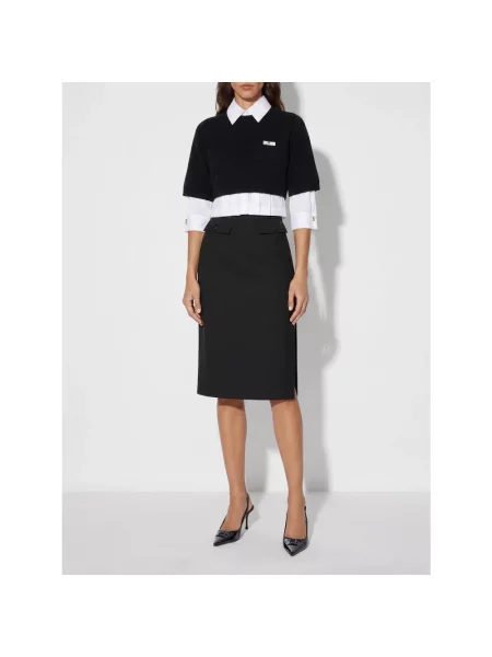 Sweter Elisabetta Franchi z kaszmiru czarny