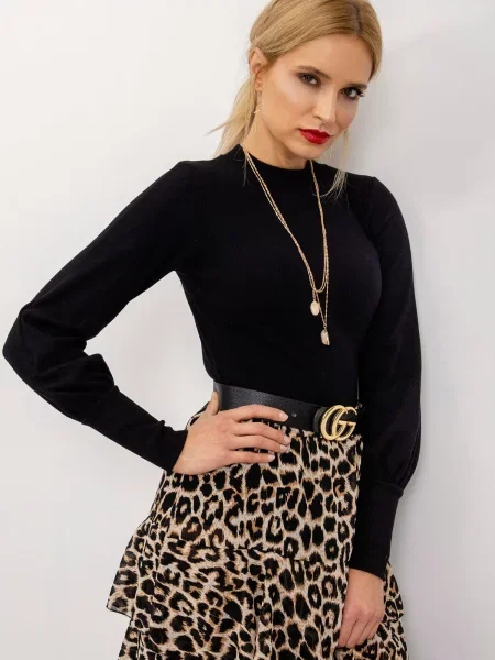 Blúzka Fashionhunters čierna
