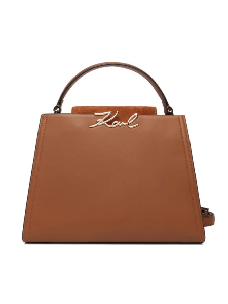 Karl Lagerfeld Ručna torbica Karl Lagerfeld Sac à poignée supérieure K/Signature Tan Foncé' smeđa