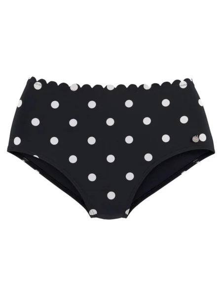 LASCANA Slip costum de baie negru alb