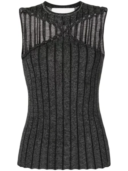 Top Dion Lee pleciony czarny