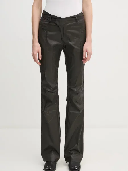 Ottolinger spodnie Deconstructed Flared Pants dzwony medium waist brązowy