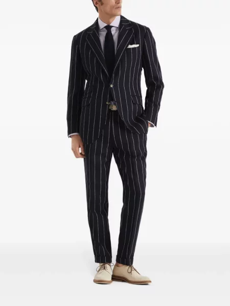 Pantaloni Brunello Cucinelli cu dungi albastru
