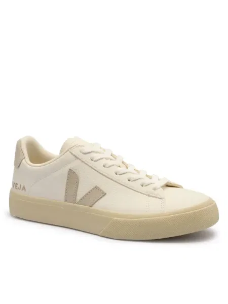 Sneakerși Veja Campo din piele alb