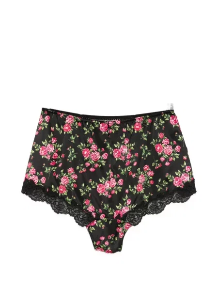 Φλοράλ κλασικά σλιπ Dolce & Gabbana με σχέδιο με δαντέλα μαύρο