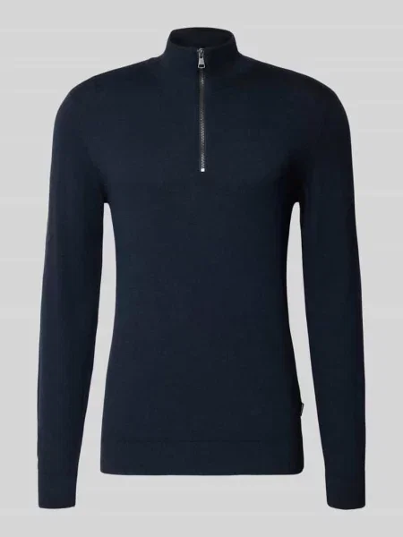 Bluza z kołnierzem z mieszanki bawełny z efektem dzianiny Blend