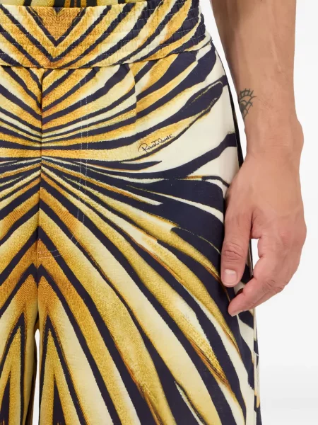 Шорти Roberto Cavalli с принт златисто