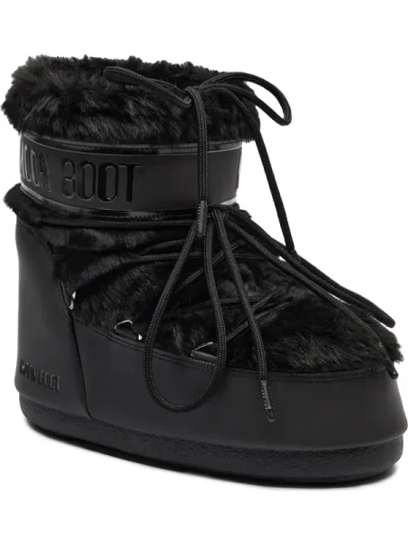 Moon Boot Hótaposó ICON LOW FAUX FUR fekete