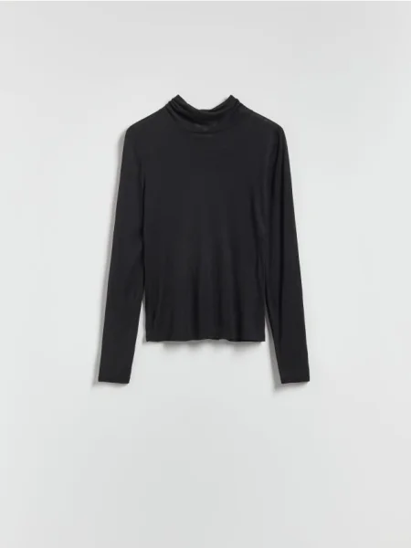 Reserved Golf z dodatkiem kaszmiru czarny