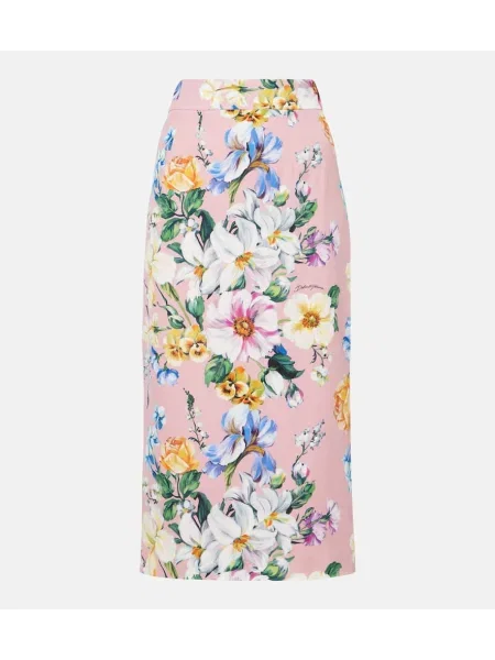 Fustă tip creion Dolce&gabbana de mătase cu model floral