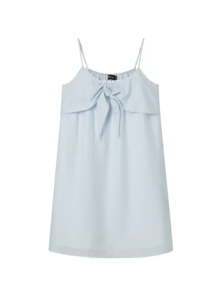 Sukienka bez rękawów Tout A Coup z kokardką bez rękawów garniturowa niebieska