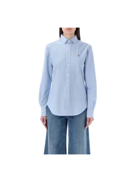 Koszula Polo Ralph Lauren klasyczna z twillu niebieska